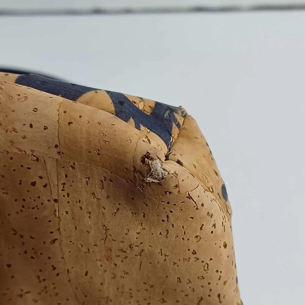 Montado Cork Crossbody Bag Floral‎ Purse Small Double Zipper READ
